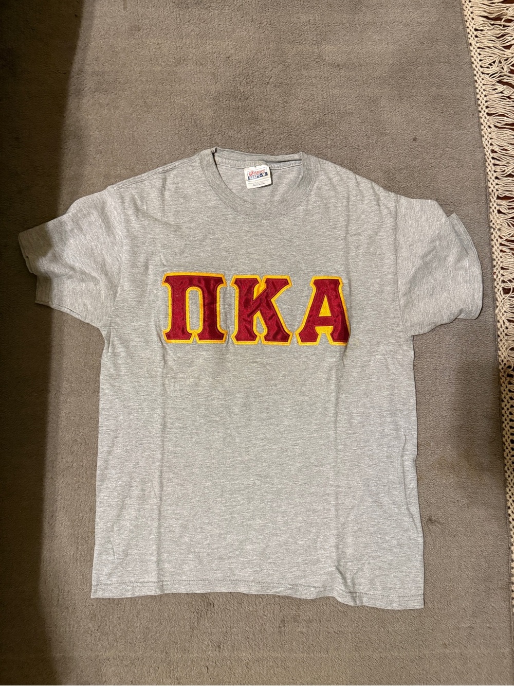 Pi Kappa Alpha Pike Fraternity Tee Gray Medium Vintage